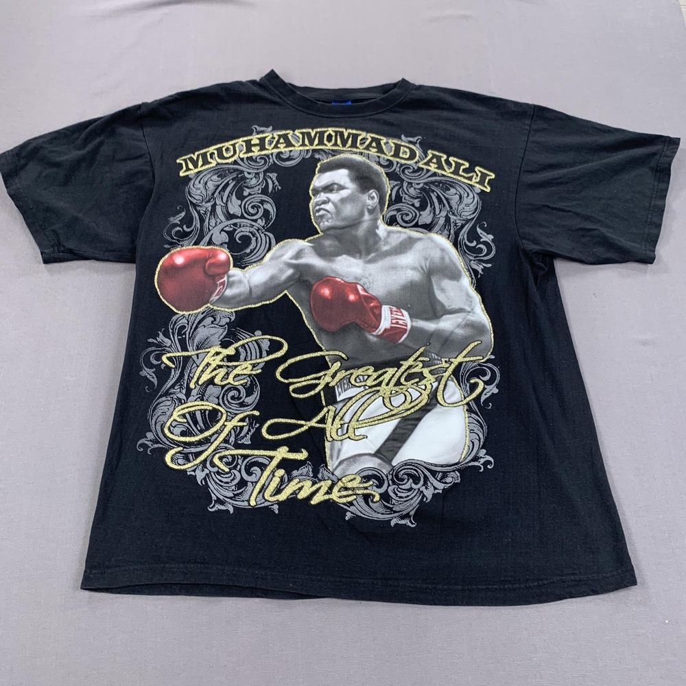 Muhammad Ali Shirt Mens 3XL Black The Greatest Of All Time Boxing Legend Tee Y2K
